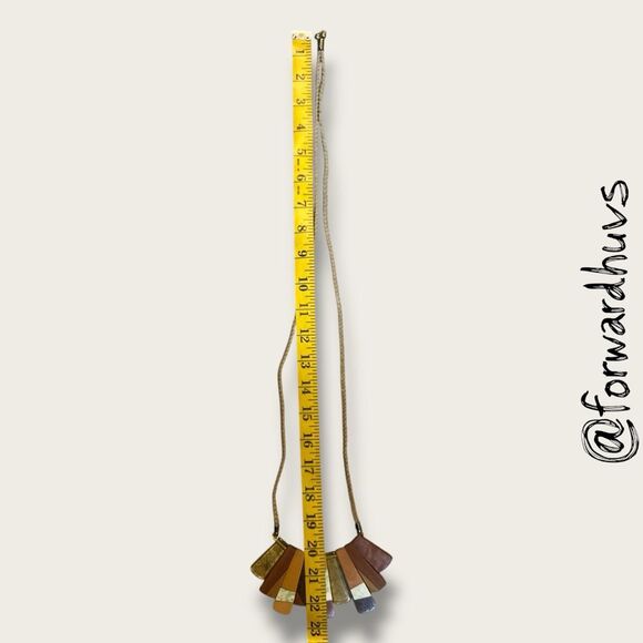 Noonday Collection Del Rey Necklace – Wood, Resin & Acrylic Fan Pendants - Picture 7 of 8